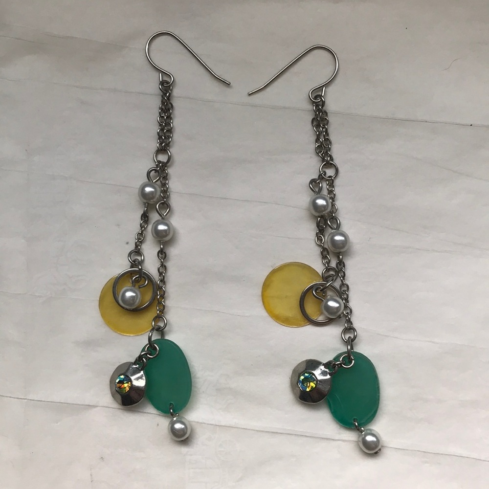 Mother of pearl silver earrings